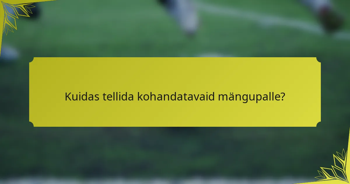 Kuidas tellida kohandatavaid mängupalle?