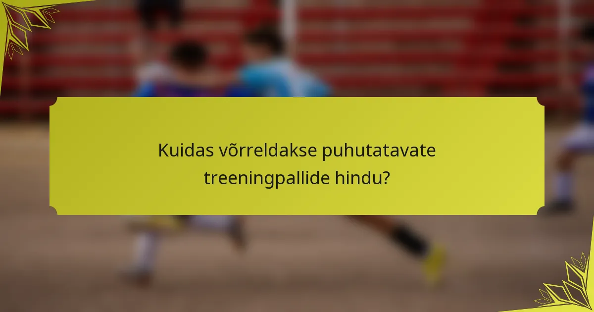 Kuidas võrreldakse puhutatavate treeningpallide hindu?