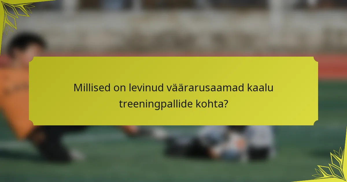 Millised on levinud väärarusaamad kaalu treeningpallide kohta?